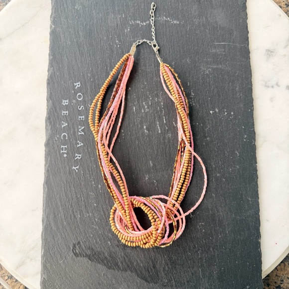 Beaded Bohemian Knot Statement Necklace - Picture 8 of 10